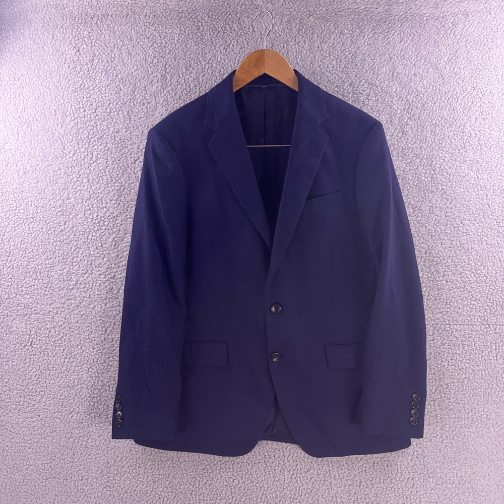 J.Crew Ludlow Slim Suit Jacket 40S Navy Lanificio Campore Italian Wool Blend